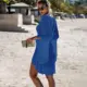 Vestido de playa de verano con cuello en V y protección solar - imagen 4