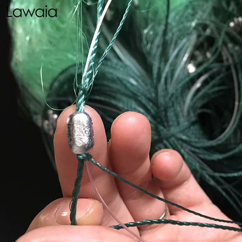 Lawaia-Red malla de aterrizaje para pesca 3 capas seda marrón - imagen 4