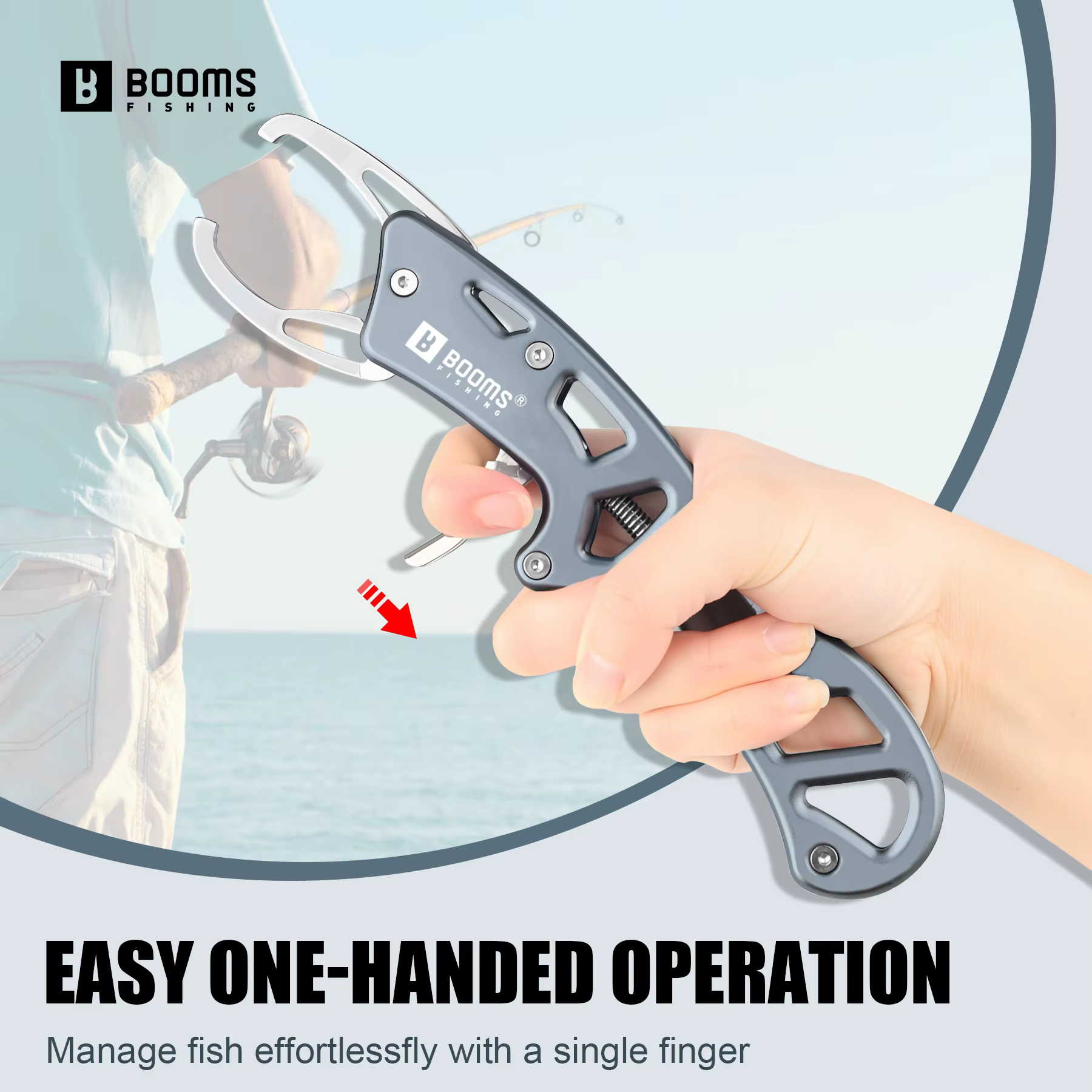 Pinza Booms Fishing G17 de aluminio para pesca en agua salada - imagen 5