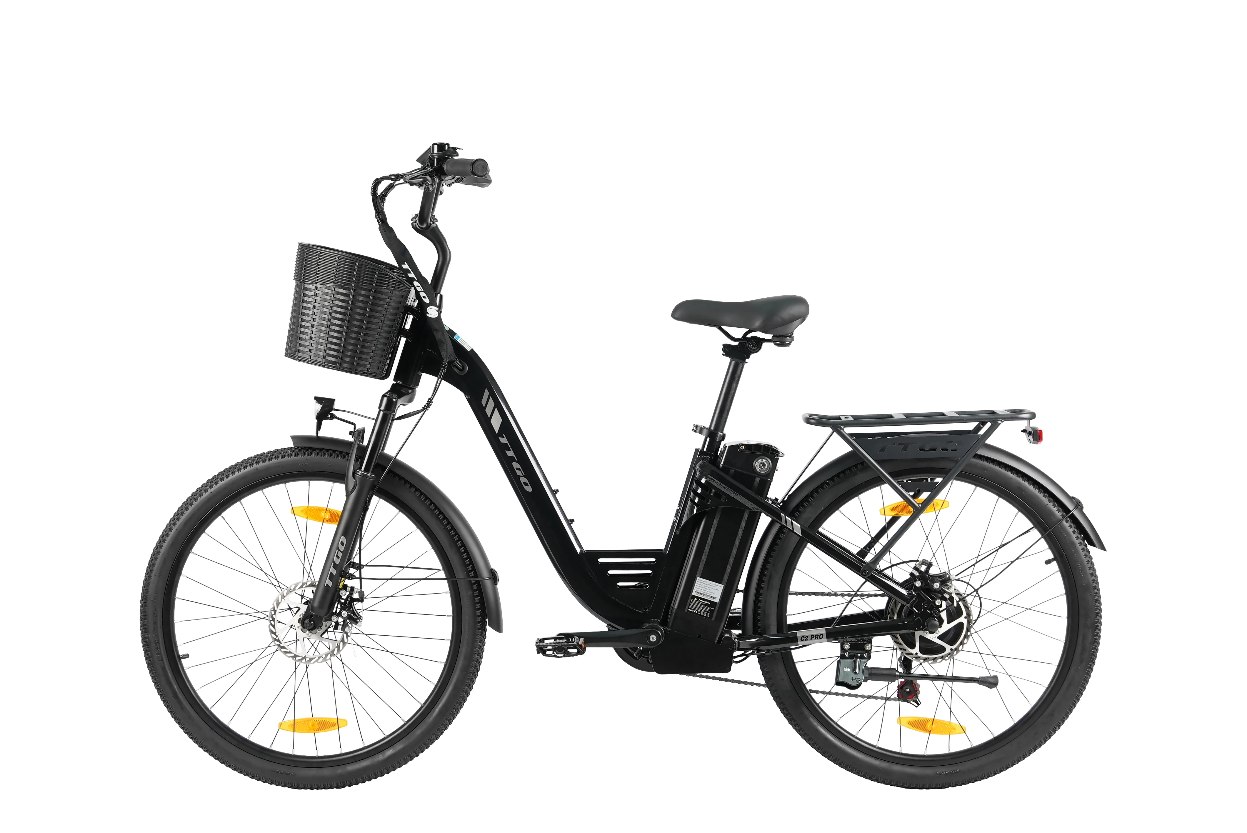 Bicicleta eléctrica TTGO C2 PRO en vista lateral