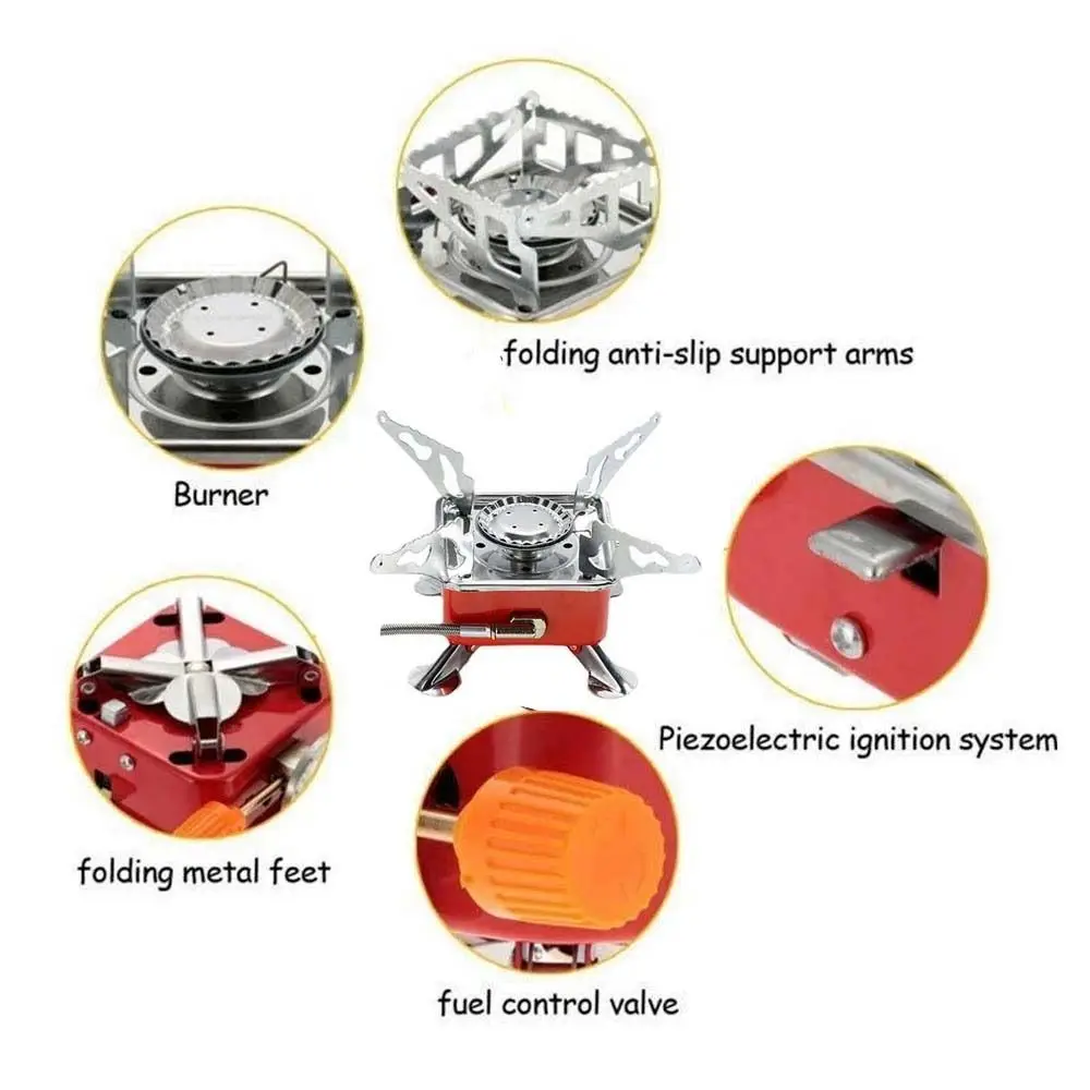 Hornillo de gas portátil plegable de alta potencia para cocina - imagen 2
