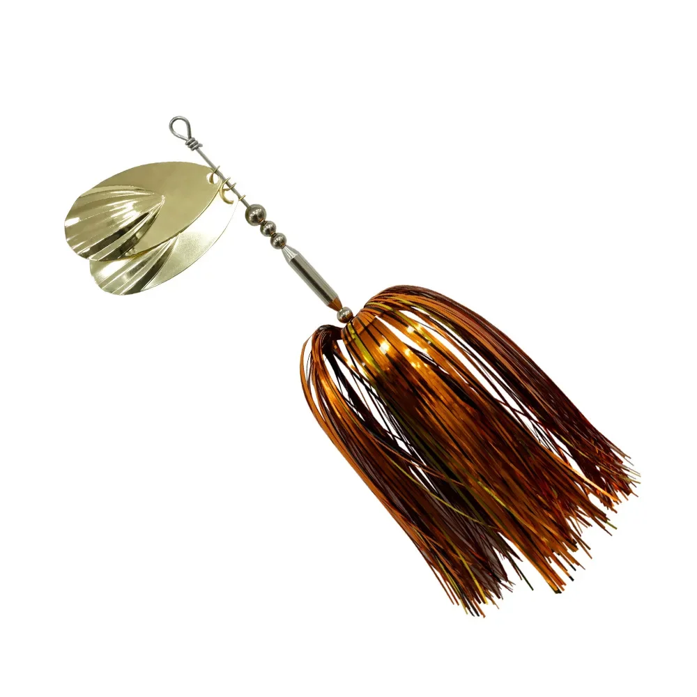 MUKUN Señuelo Giratorio de Goma con Lentejuelas – Jig Head Metálico