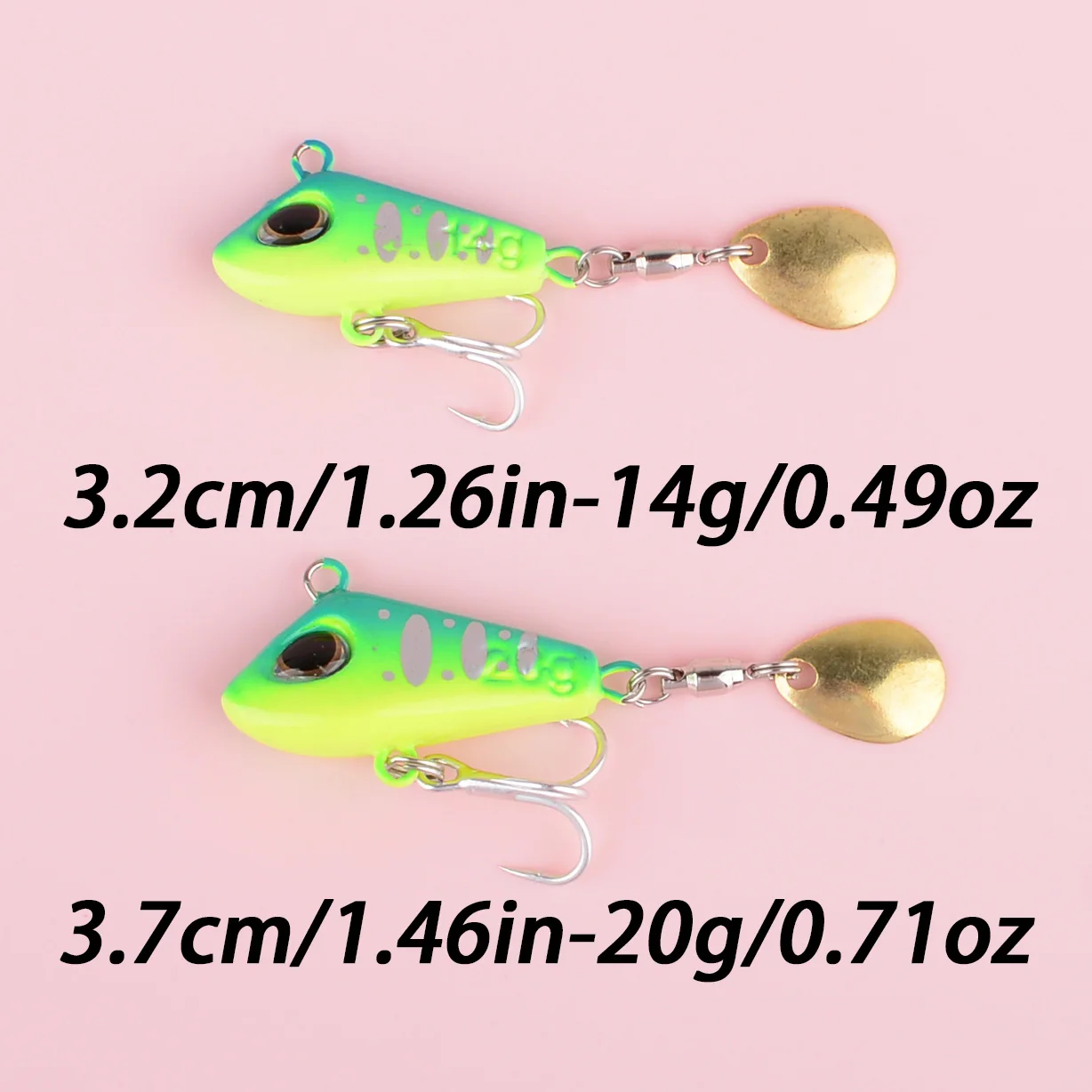 Señuelo VIB metálico con cuchara giratoria, tipo crankbait - imagen 3