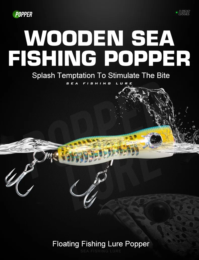 Popper de madera para topwater