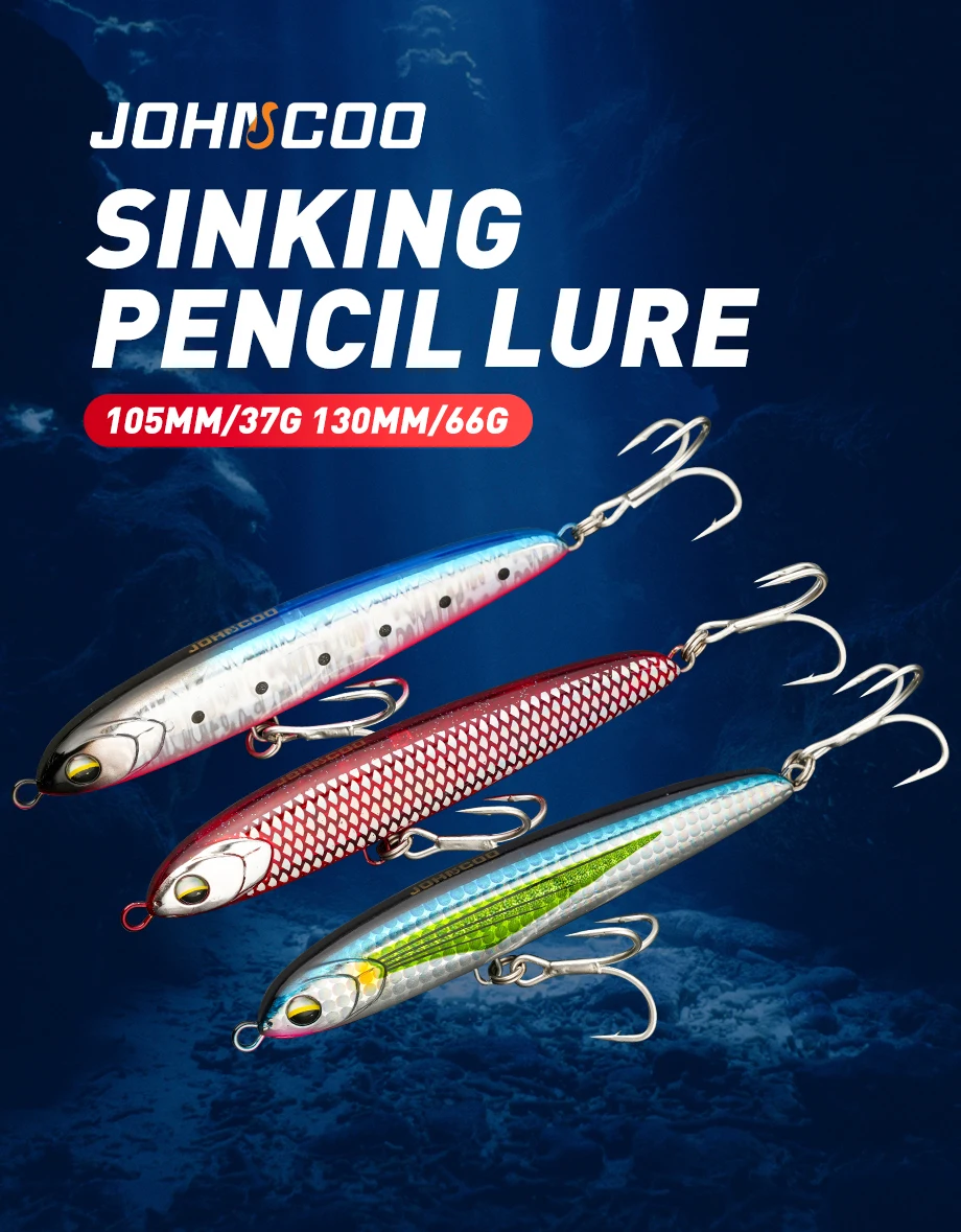 Lure de tipo pencil para pesca en el mar