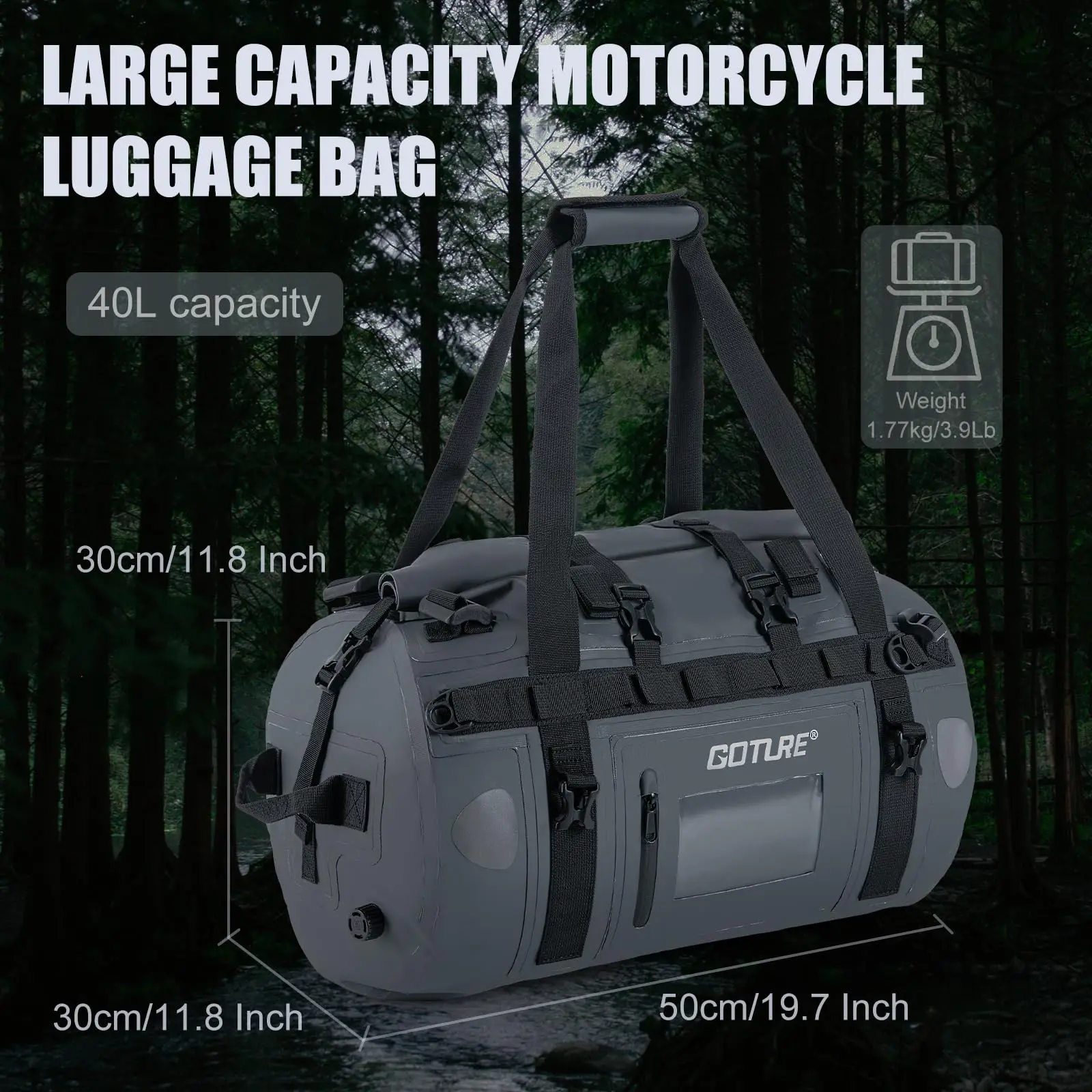 Bolsa de sillín impermeable Goture MOLLE para asiento trasero - imagen 2