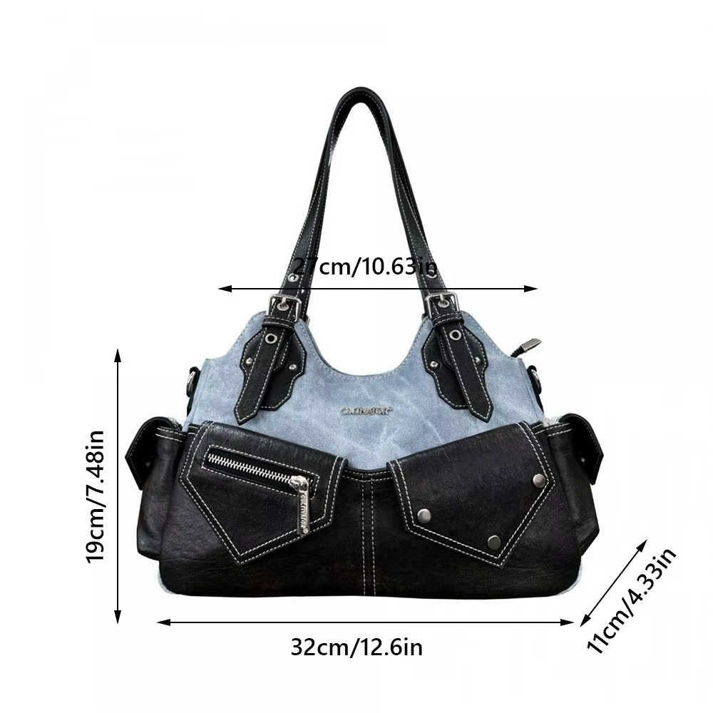 Bolso bandolera vaquero Y2K para mujer, gran capacidad - imagen 4