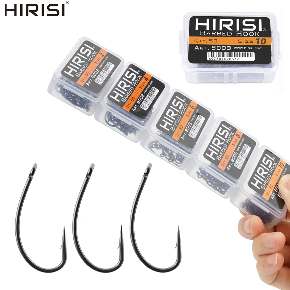 Hirisi Anzuelos carpa con púas acero inoxidable carbono - imagen 3