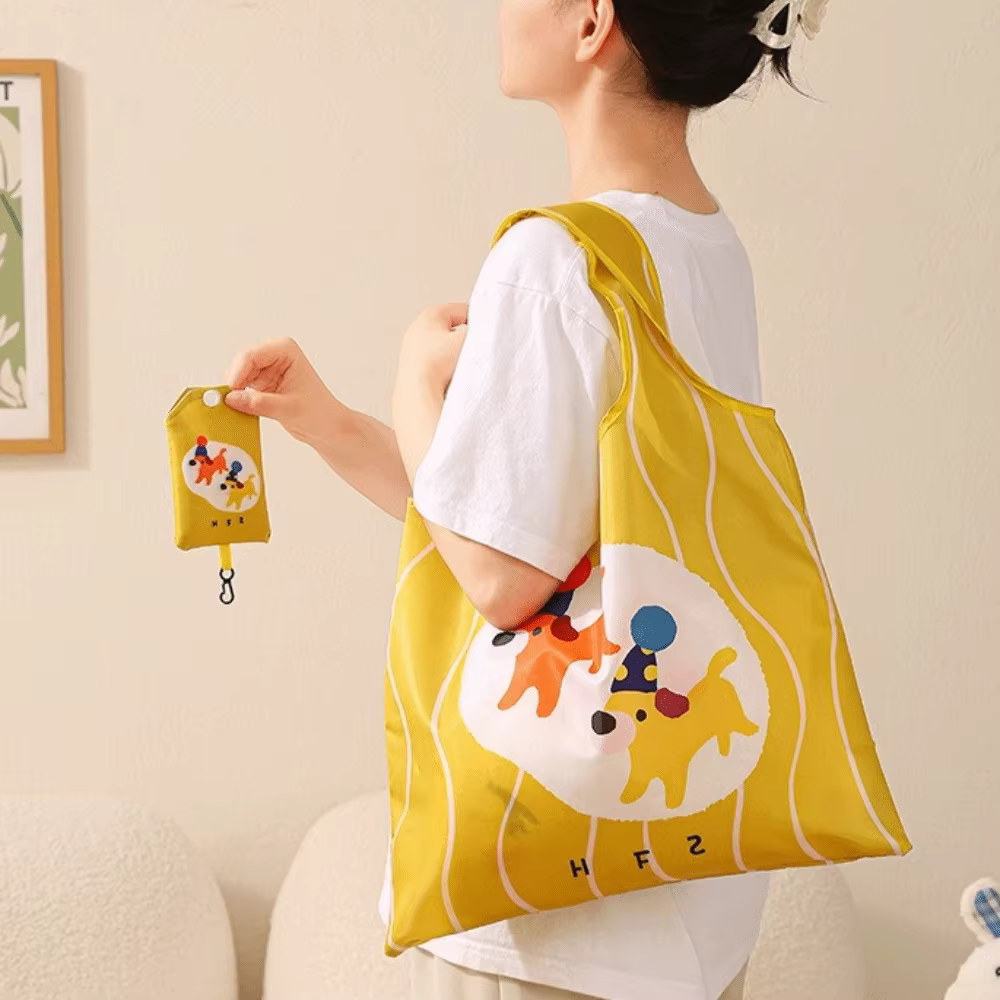 Bolsa de compra plegable reutilizable con diseño divertido - imagen 5