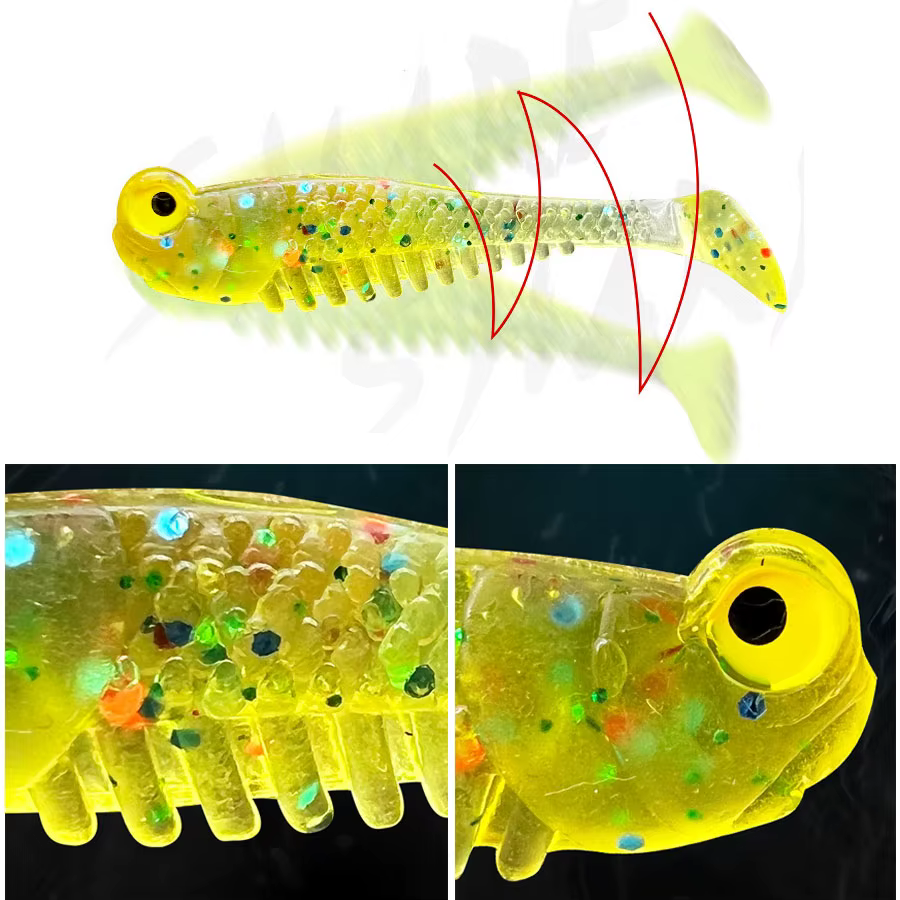Cabezas plomadas jig head 7 cm y 5,5 cm para vinilos - imagen 4