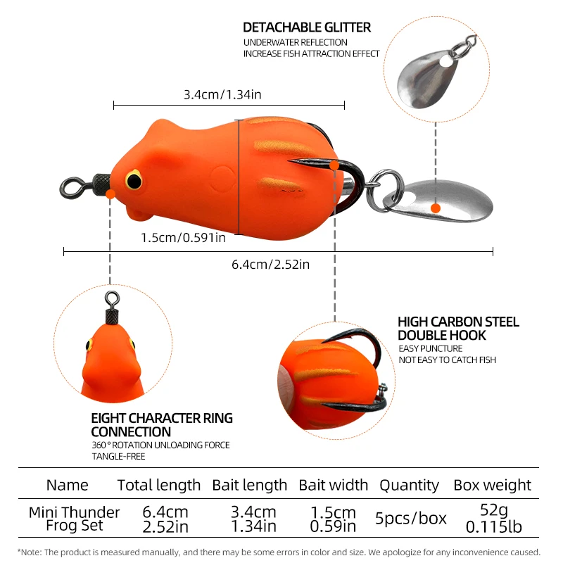 ShareShark Mini Mouse Leiwa señuelo con brillantina y doble anzuelo - imagen 2