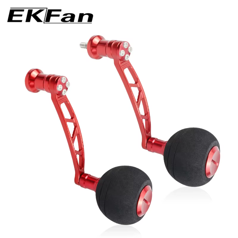 Manivela CNC aluminio con pomo EVA Ekfan 83mm para carretes spinning
