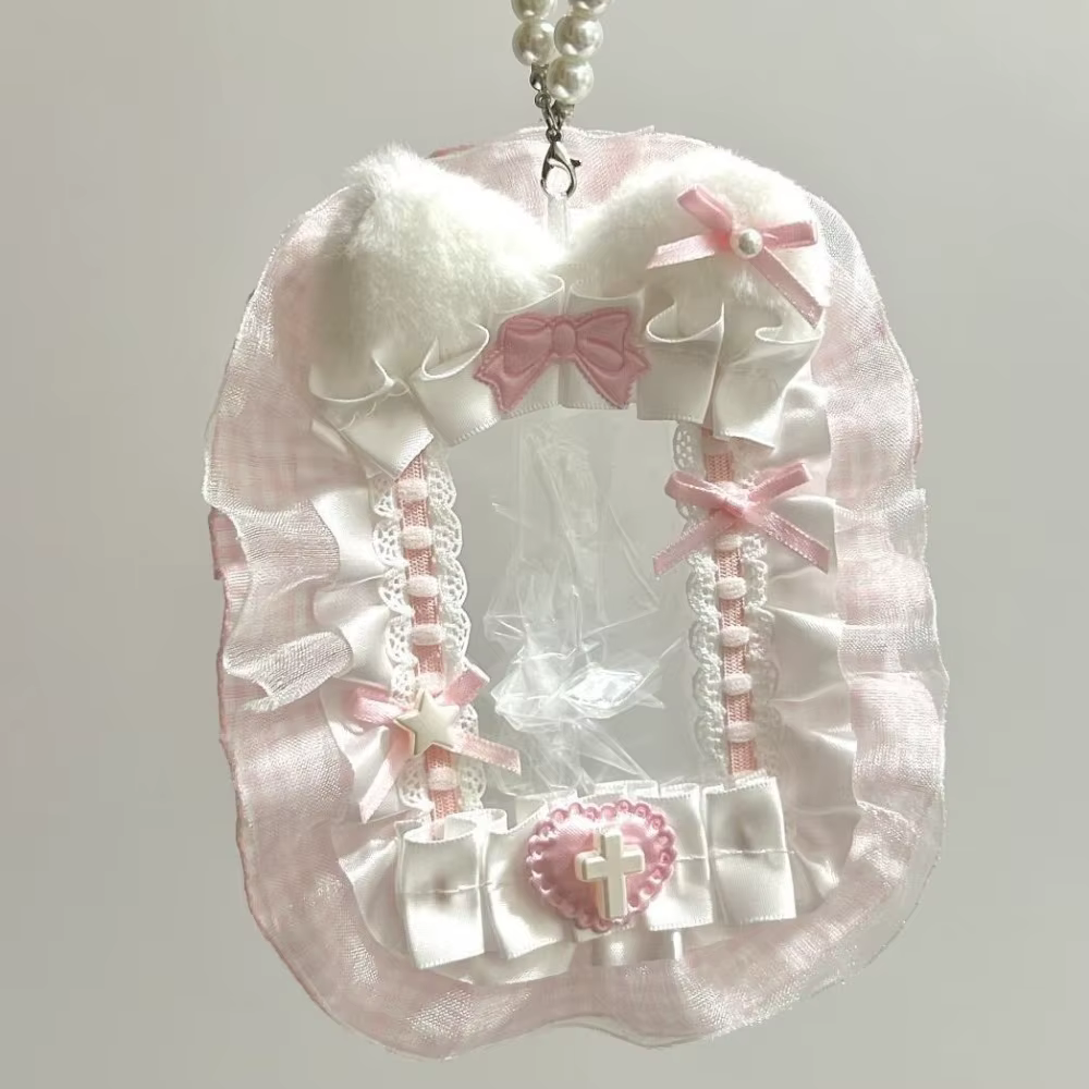 Funda Tarjetas Kawaii Lolita con Cinta de Encaje – Hecha a Mano - imagen 2