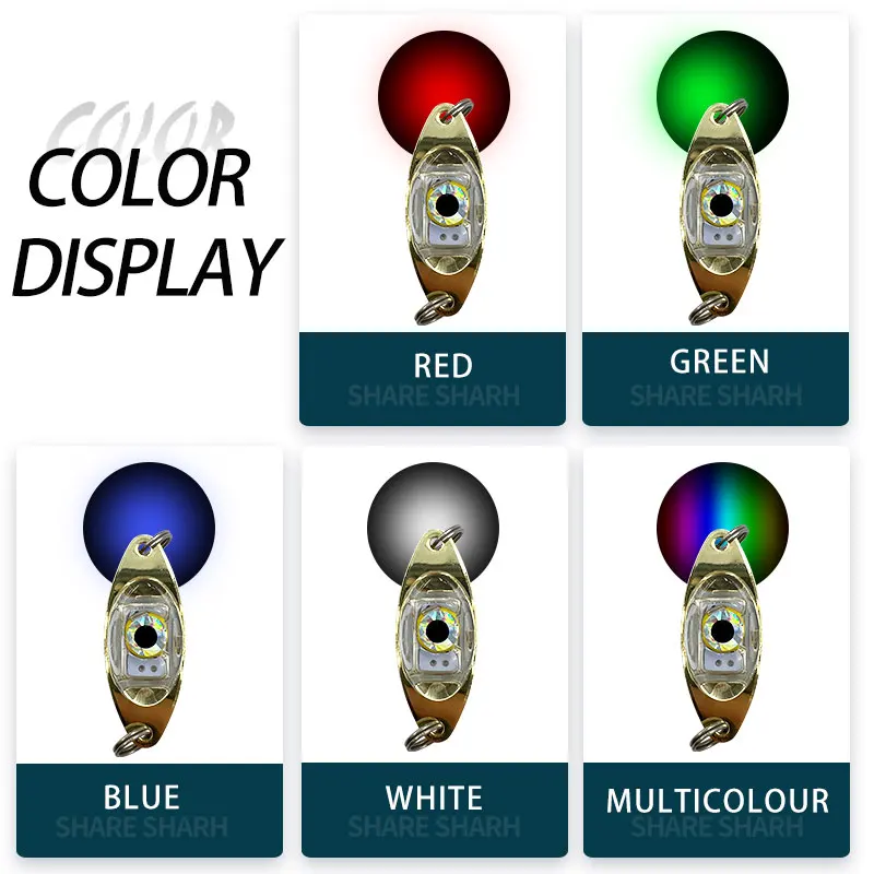Luces de pesca submarinas LED nocturnas con ojo de metal - imagen 5
