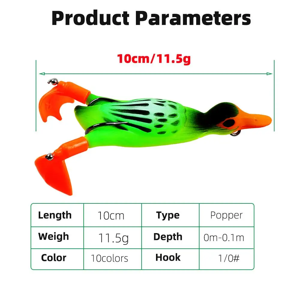 Señuelo de pesca de 10 cm – vista lateral