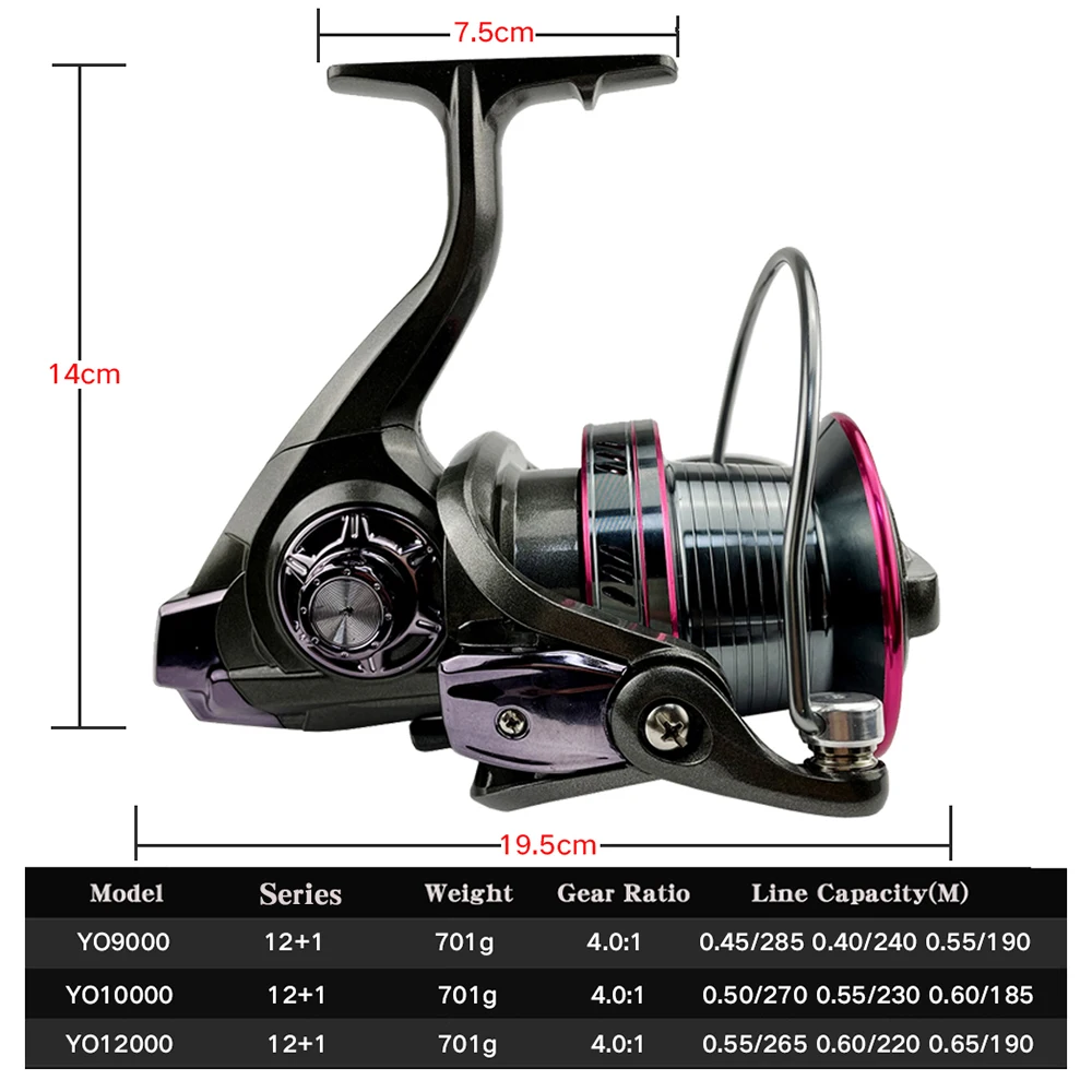 Carrete Spinning Salagua 9000-12000 – Arrastre 30KG Alta Resistencia - imagen 4