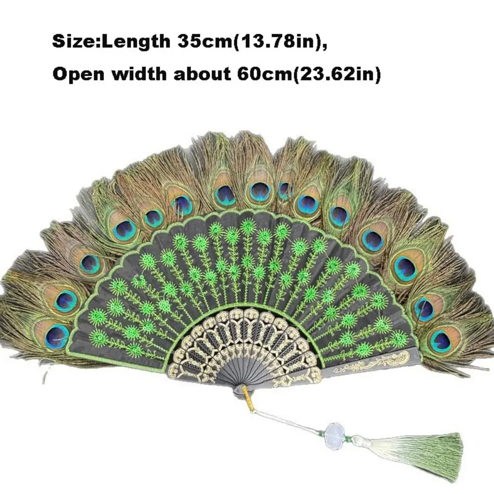 Abanico de plumas de pavo real grande desplegado mostrando su colorido