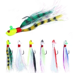Señuelo jig lubina cola Buck plumas ciervo