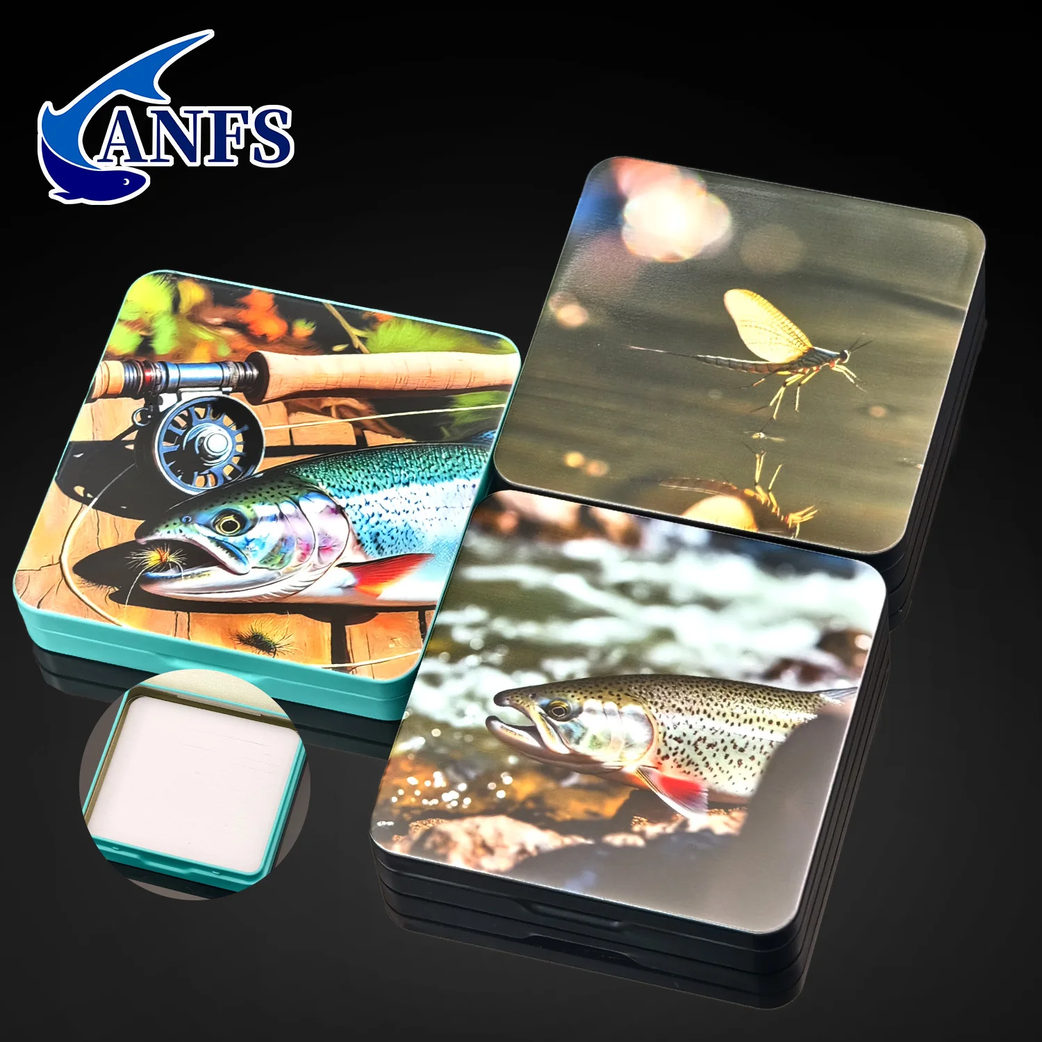 Caja de pesca metálica ANFS para almacenamiento en agua dulce/salada - imagen 2
