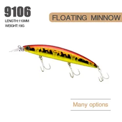 Minnow flotante para lubina – 110mm 19g agua salada