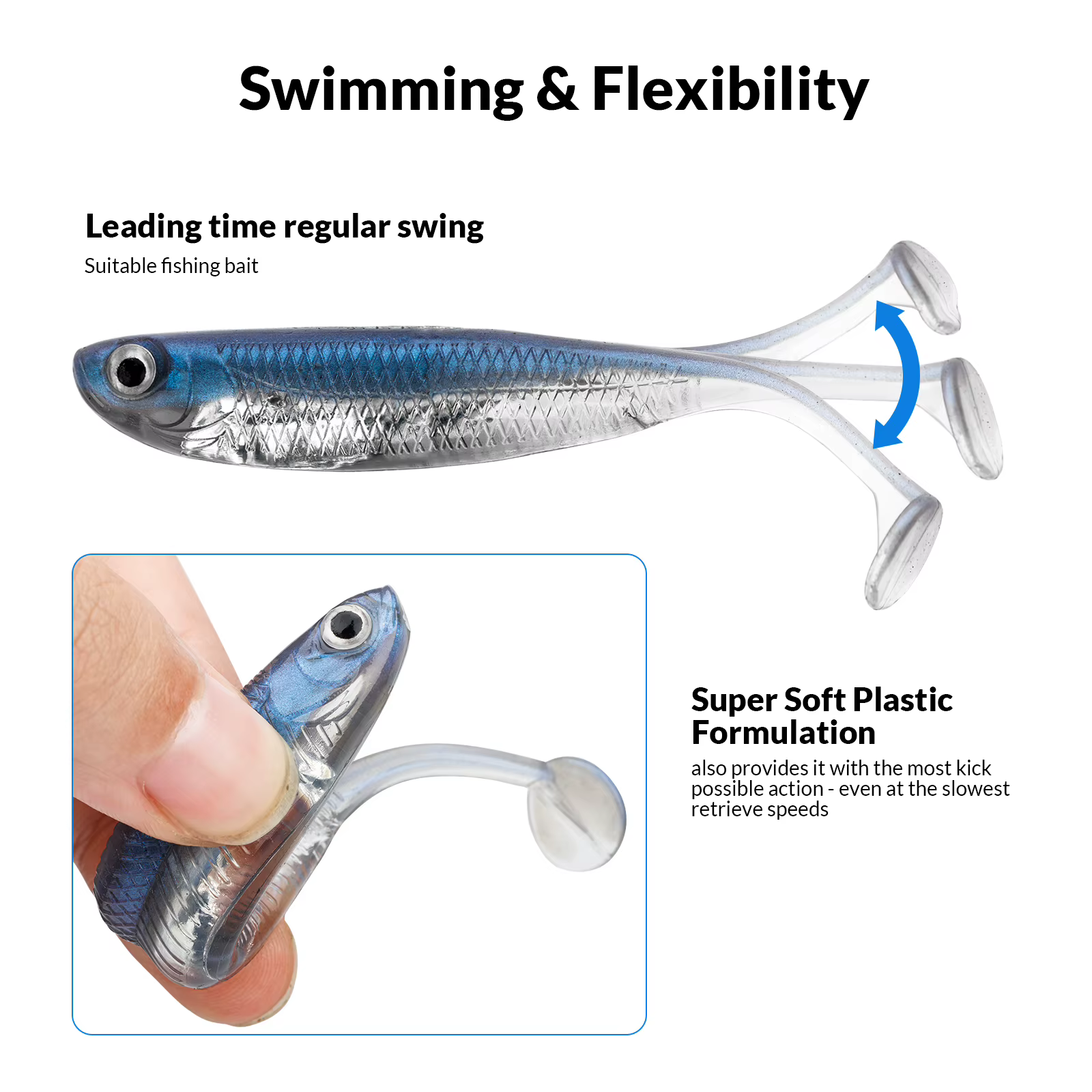 THKFISH Swimbait blando 8cm paleta agua dulce - imagen 4