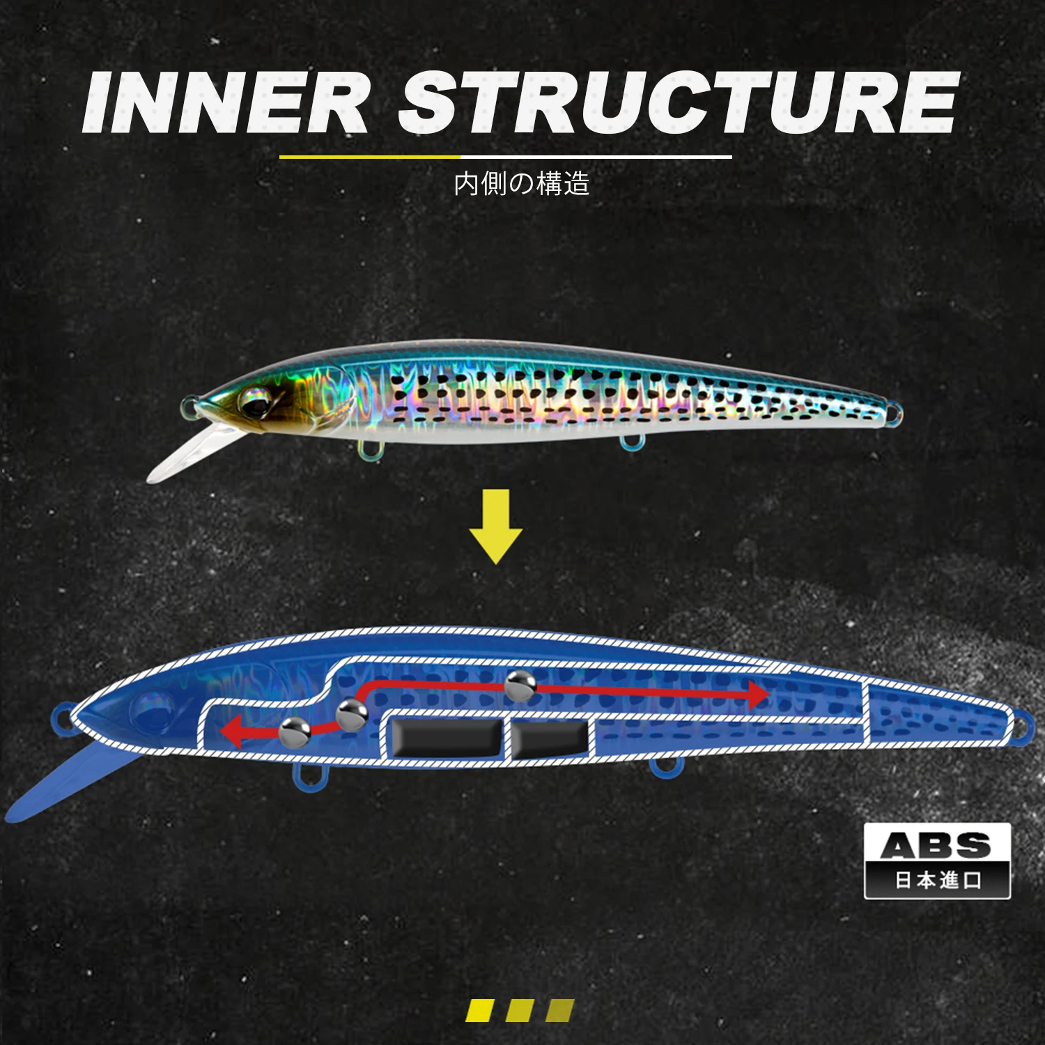 Minnow D1 EJA Jerkbait duro - Wobblers de mar - imagen 4