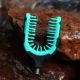 Soporte para caña rosca U color verde turquesa antiarañazos - imagen 4