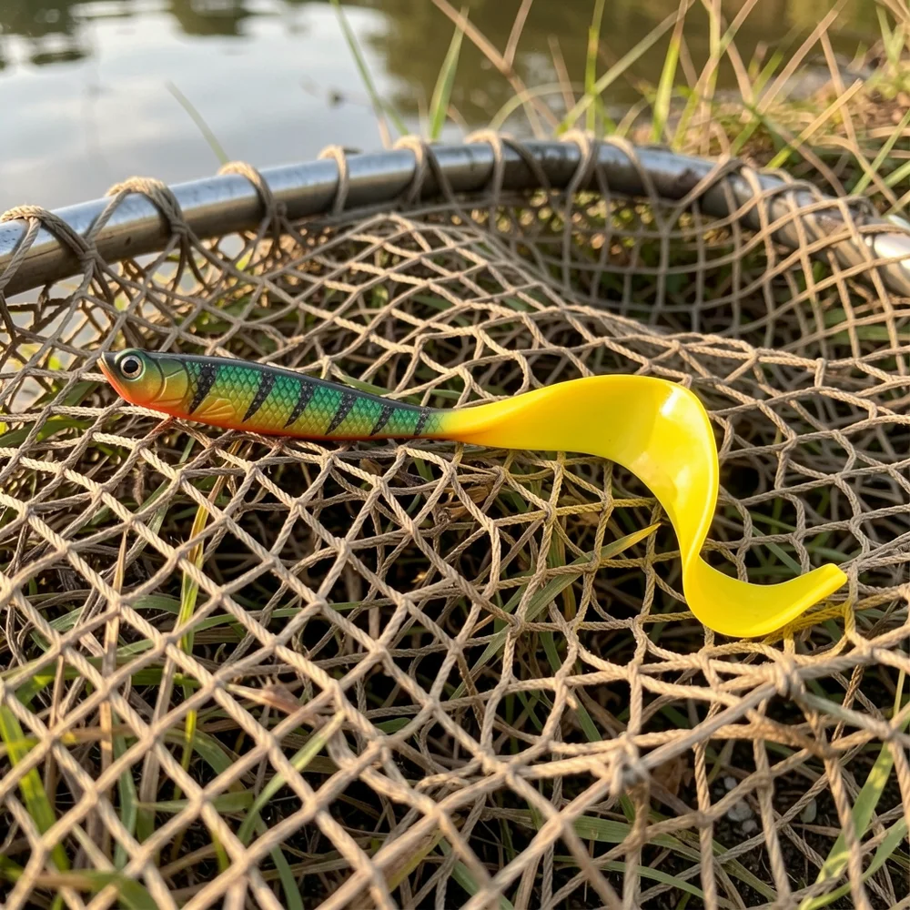 Señuelo Curly Tail vinilo para lubina: soft swimbait realista - imagen 4