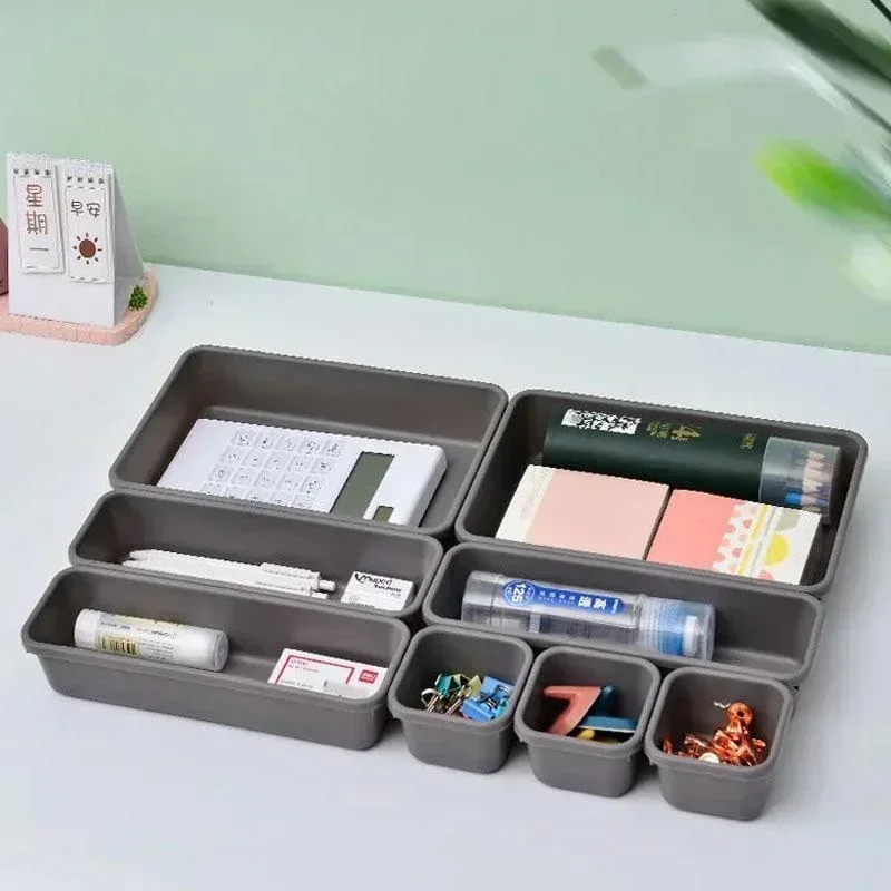 Caja multiusos para escritorio, organizador de cajones y útiles