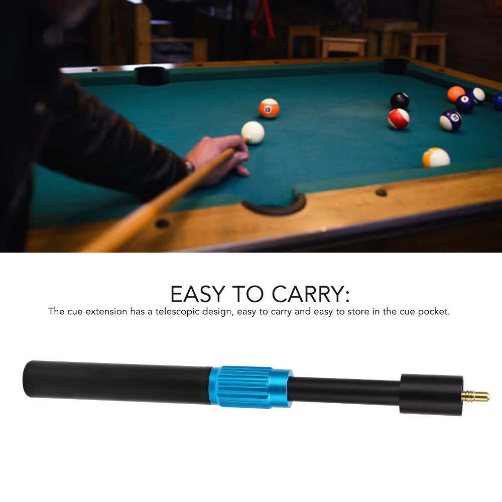 Extensión Telescópica de Taco Aluminio – Snooker y Billar 9"