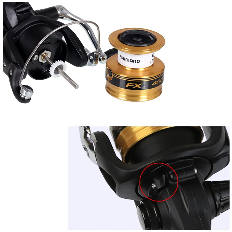 SHIMANO FX Carrete Giratorio - Mango de repuesto y fundicion larga - imagen 3