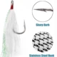 Bucktail Teasers Anzuelos Jig Head inox Mylar para agua salada - imagen 4