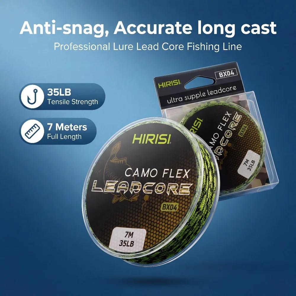 Línea Leadcore Hirisi 7M 35LB para montajes de carpa - imagen 5