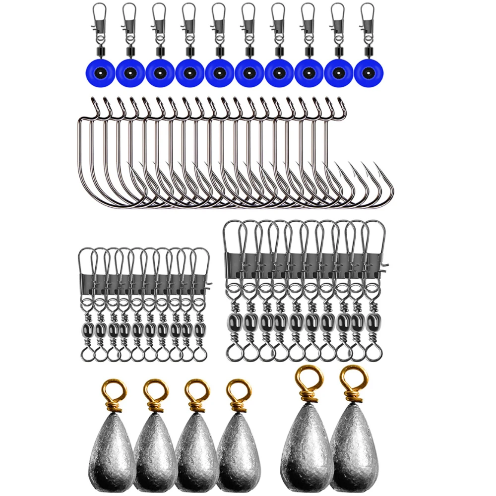 Kit de Pesca completo con plomos y anzuelos en caja portátil - imagen 5