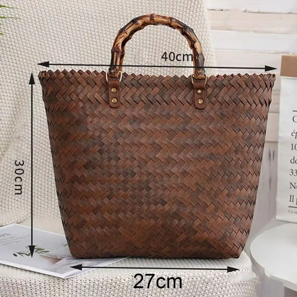 Bolso de ganchillo tejido de hombro gran capacidad para mujer - imagen 2