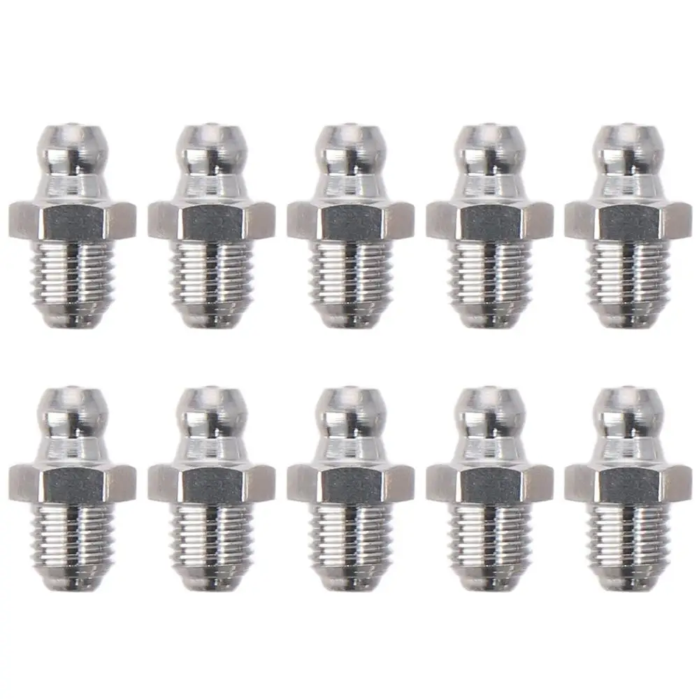 Boquillas de engrase rectas inox con rosca M6 M8 M10 plateado - imagen 4