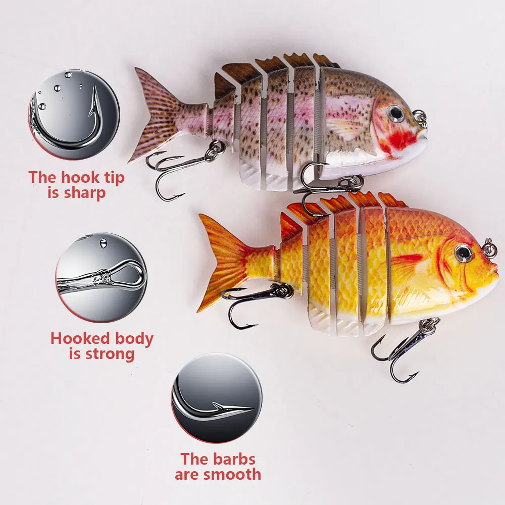 Hanlin Crankbait - Señuelos multiarticulados para trucha y lubina - imagen 5