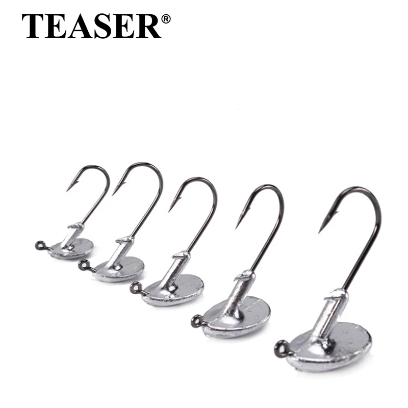 Anzuelos Jig Head con plomo reforzados de acero al carbono TEASER