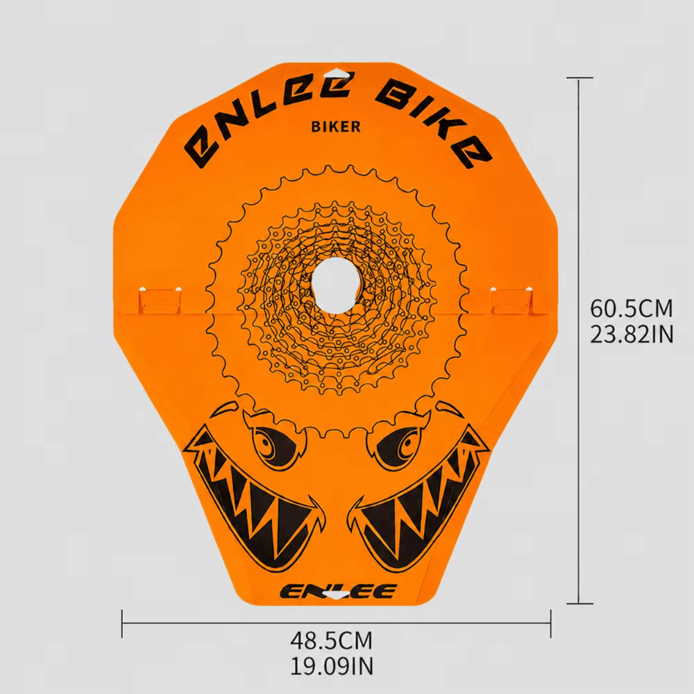 Funda protectora naranja y negra para freno de disco MTB