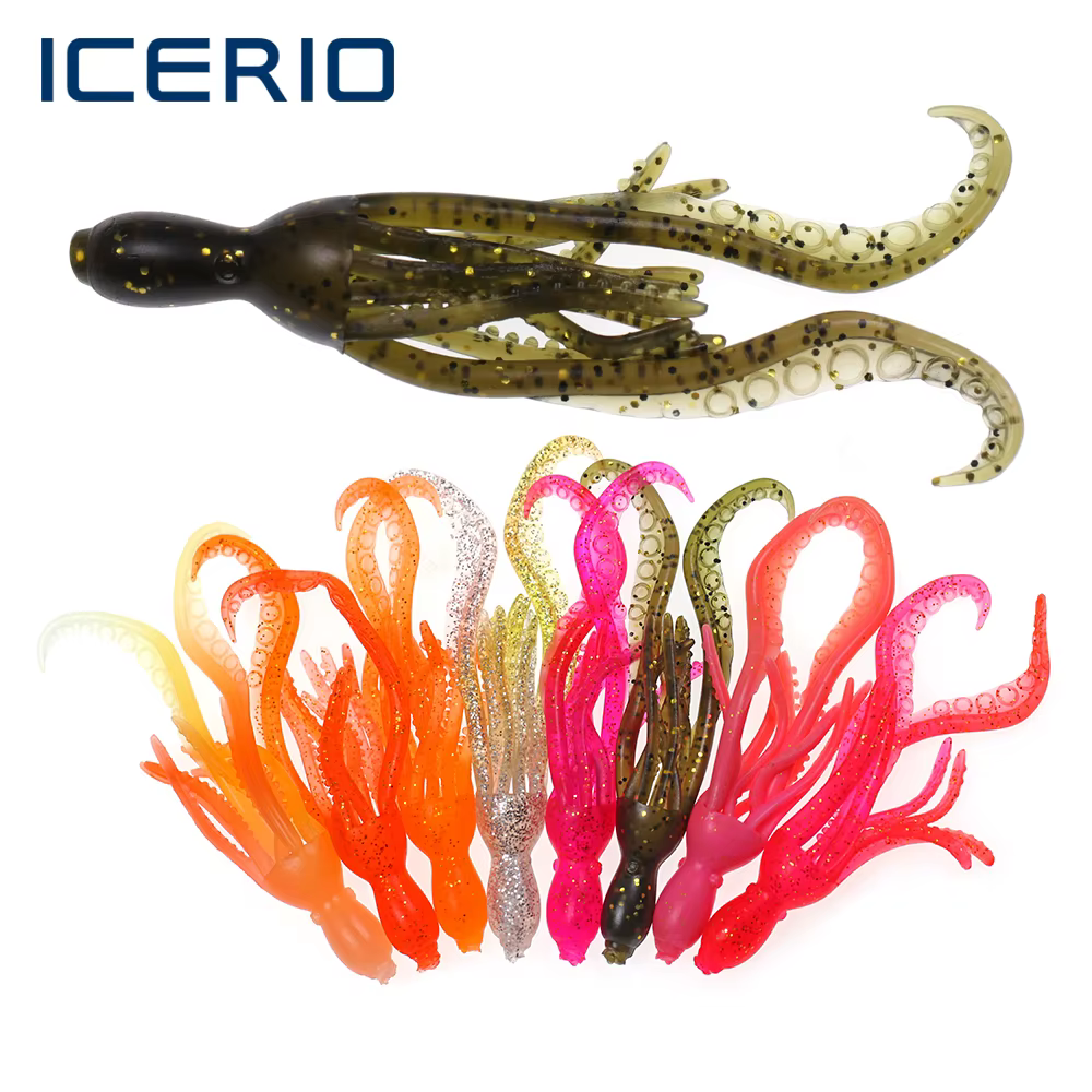 ICERIO Señuelo Suave Pulpo Jig Head TPR - Cebo para Pargo - imagen 3