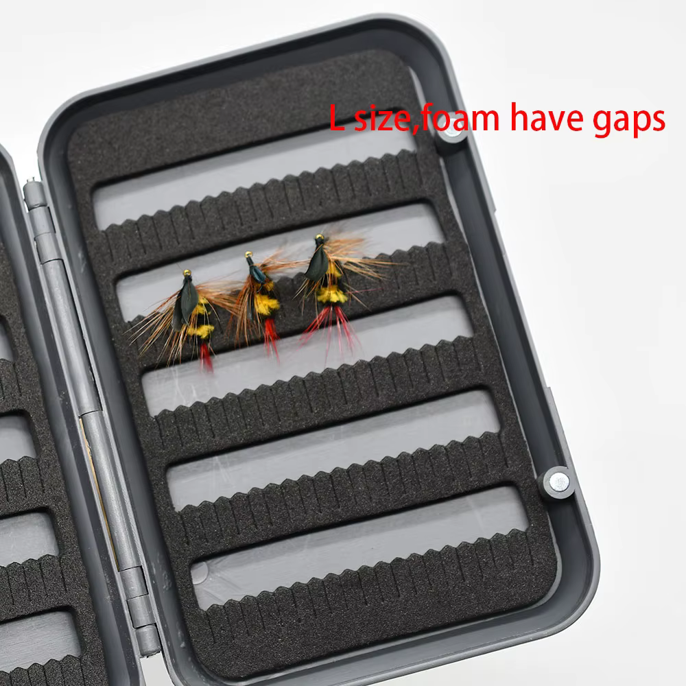 MNFT Estuche Mosca Impermeable – Caja de Anzuelos Ligera Talla L&S - imagen 5