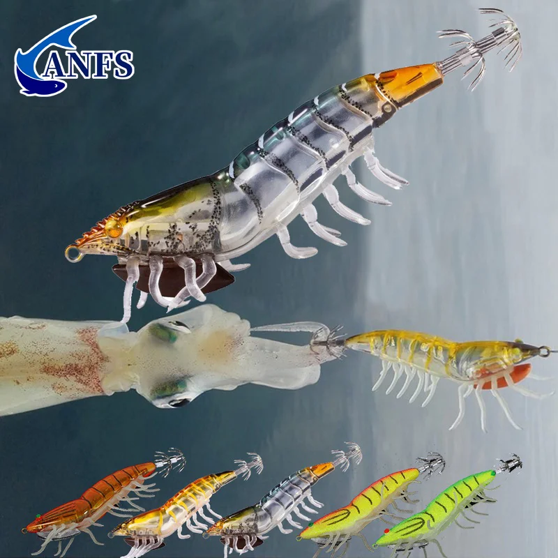 Señuelo híbrido 3D de gamba fluorescente – agua dulce y salada