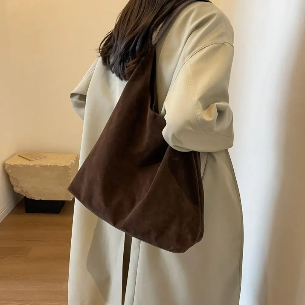 Bolso de hombro de gamuza vintage para mujer, gran capacidad - imagen 5
