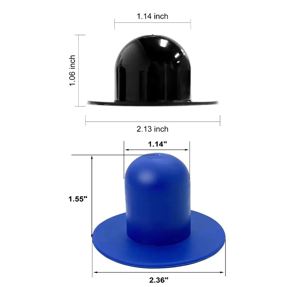 Tapones de repuesto negro/azul para orificio de filtro