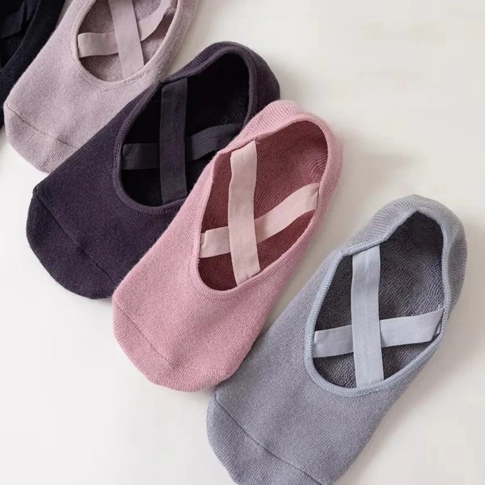 Calcetines antideslizantes yoga transpirable algodón suaves para mujer - imagen 5