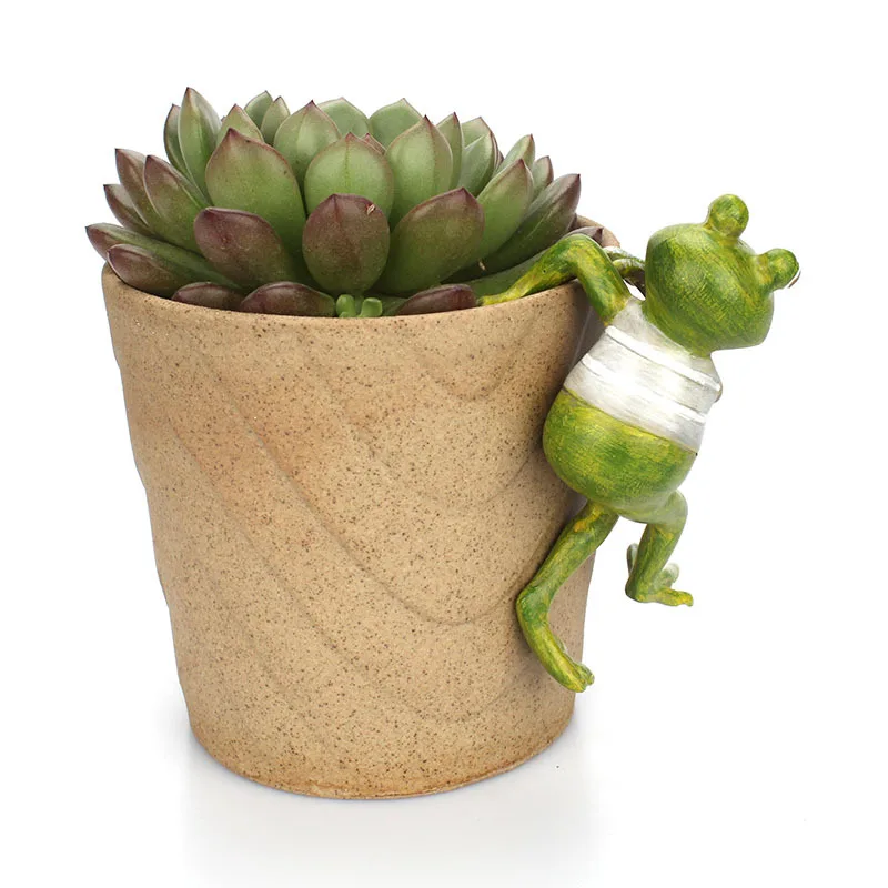 Juego de ranas decorativas para hogar, escritorio y jardín