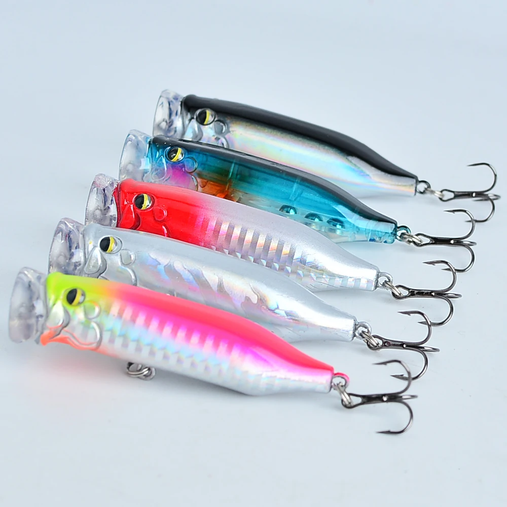 Señuelo Popper de superficie con anzuelos para pesca deportiva - imagen 4
