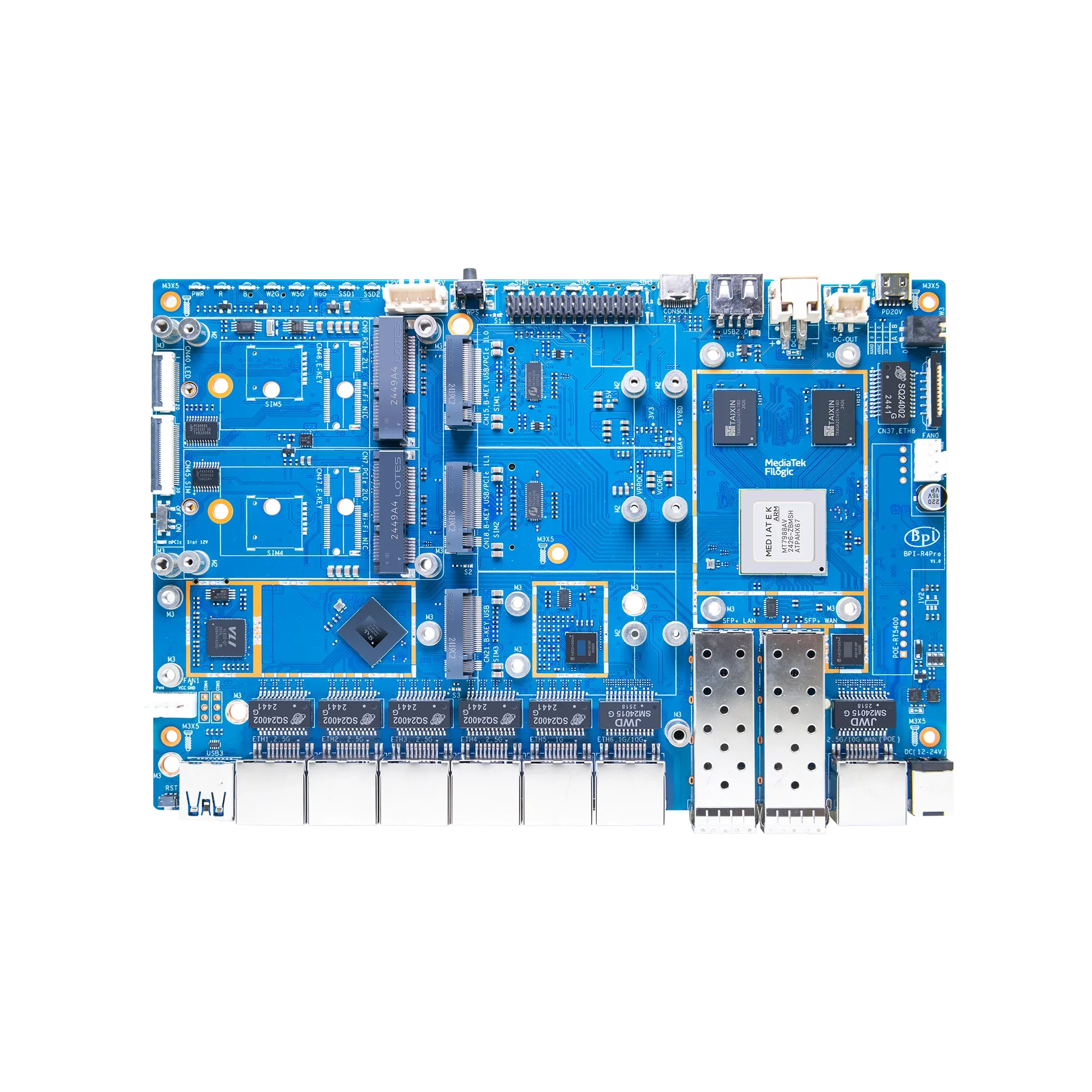 BPI-R4 PRO Router WiFi 7 con MediaTek MT7988A Filogic 880 - imagen 3