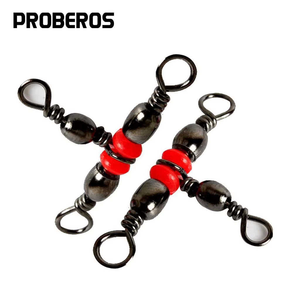 Conector triple giratorio Pro Beros – Accesorio para aparejos de pesca