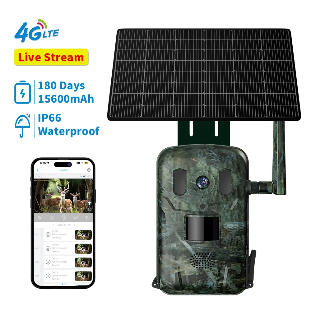 Cámara solar 4G con SIM para caza y vigilancia exterior